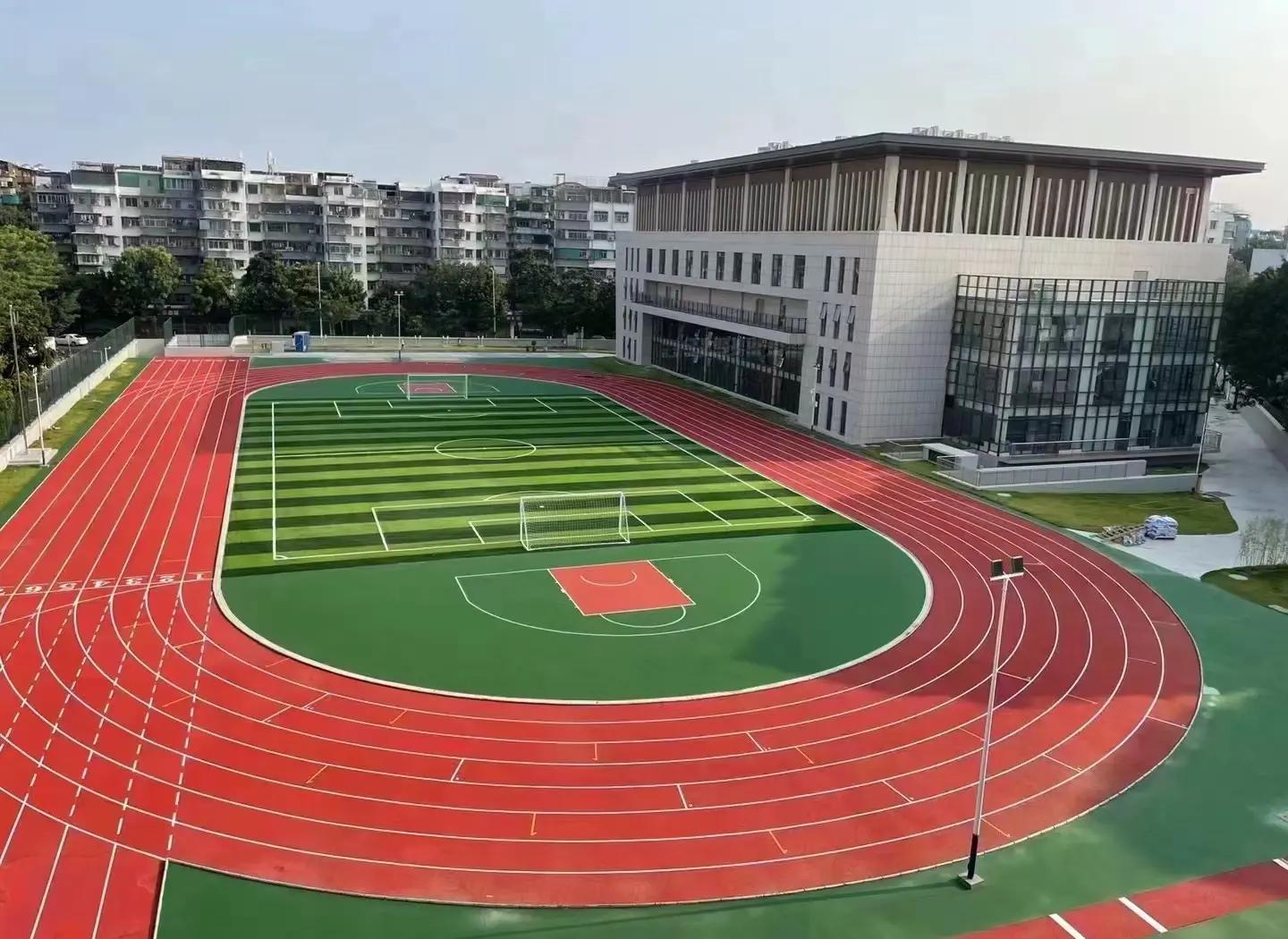 黄冈市橡胶跑道塑胶篮球场 - 厂家